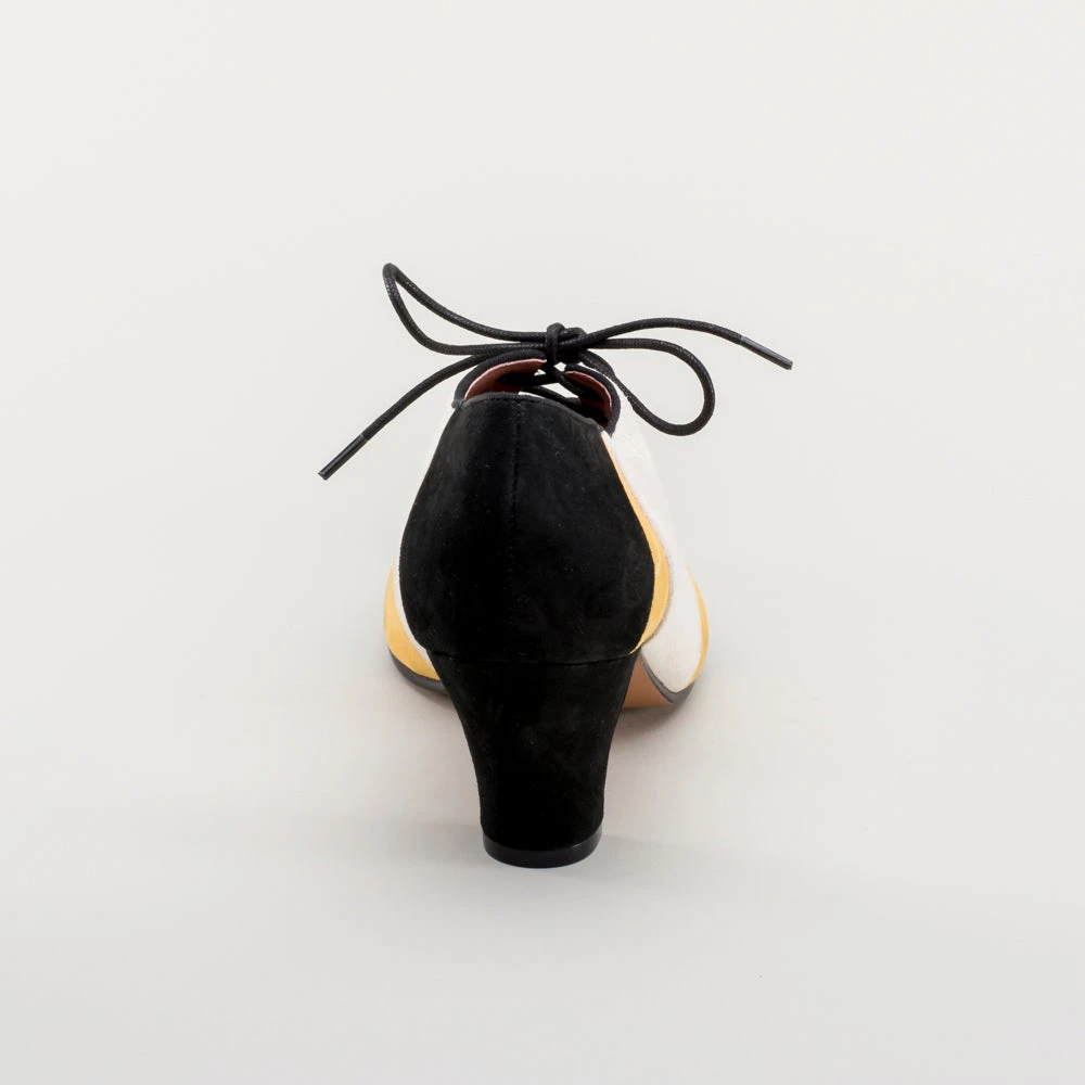 American Duchess Karolina Women's Retro Oxfords (Black/Yellow/Ivory) 10 American Duchess Karolina Women's Retro Oxfords (Black/Yellow/Ivory) - Image 8