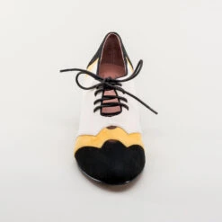 American Duchess Karolina Women's Retro Oxfords (Black/Yellow/Ivory) 28 American Duchess Karolina Women's Retro Oxfords (Black/Yellow/Ivory) -StrideOne Store karolina vintage oxfords black yellow ivory 9