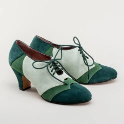 American Duchess Karolina Women's Retro Oxfords (Green) -StrideOne Store karolina vintage oxfords green