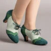 American Duchess Karolina Women's Retro Oxfords (Green)