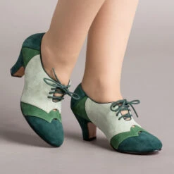 American Duchess Karolina Women's Retro Oxfords (Green)