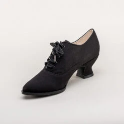 American Duchess Kedwardian Women's Sporting Oxfords (Black) -StrideOne Store kedwardian vintage tennis shoes black 8