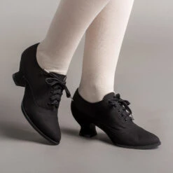 American Duchess Kedwardian Women's Sporting Oxfords (Black) -StrideOne Store kedwardian vintage tennis shoes black of