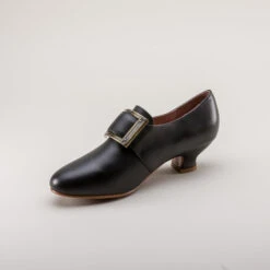 American Duchess Kensington Women's 18th Century Leather Shoes (Black) 24 American Duchess Kensington Women's 18th Century Leather Shoes (Black) -StrideOne Store kensington 18th century shoes black 3