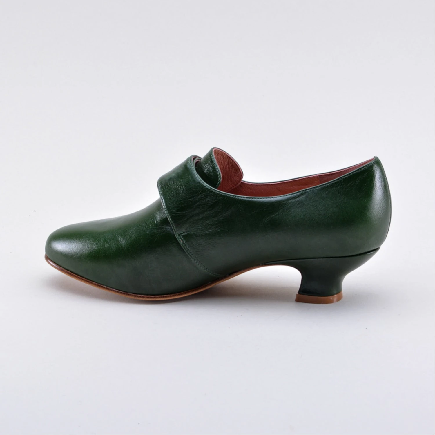 American Duchess Kensington Women's 18th Century Leather Shoes (Forest Green) 17 American Duchess Kensington Women's 18th Century Leather Shoes (Forest Green) - Image 15