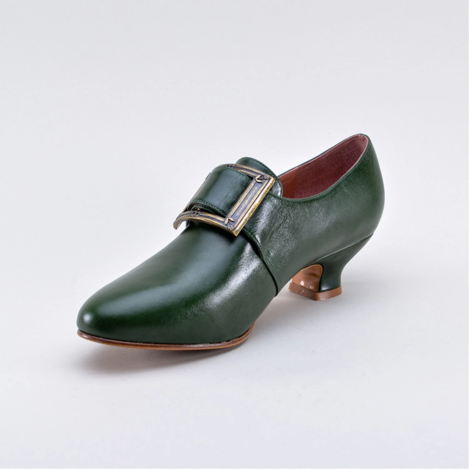 American Duchess Kensington Women's 18th Century Leather Shoes (Forest Green) 18 American Duchess Kensington Women's 18th Century Leather Shoes (Forest Green) - Image 16