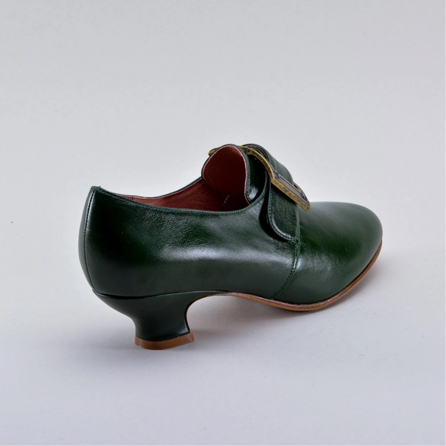 American Duchess Kensington Women's 18th Century Leather Shoes (Forest Green) 11 American Duchess Kensington Women's 18th Century Leather Shoes (Forest Green) - Image 9