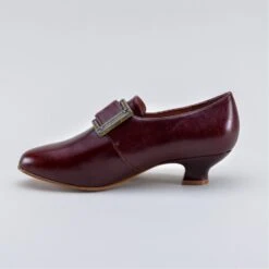 American Duchess Kensington Women's 18th Century Leather Shoes (Bordeaux) -StrideOne Store kensington oxblood 2023 shopify 15