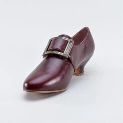 American Duchess Kensington Women's 18th Century Leather Shoes (Bordeaux) -StrideOne Store kensington oxblood 2023 shopify 17
