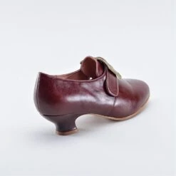 American Duchess Kensington Women's 18th Century Leather Shoes (Bordeaux) -StrideOne Store kensington oxblood 2023 shopify 9