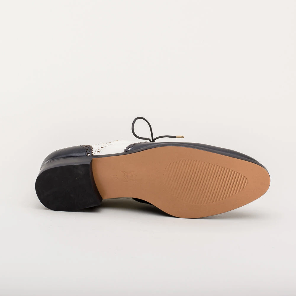 American Duchess Lawrence Men's Vintage Spectator Shoes (Black/Ivory) 11 American Duchess Lawrence Men's Vintage Spectator Shoes (Black/Ivory) - Image 10