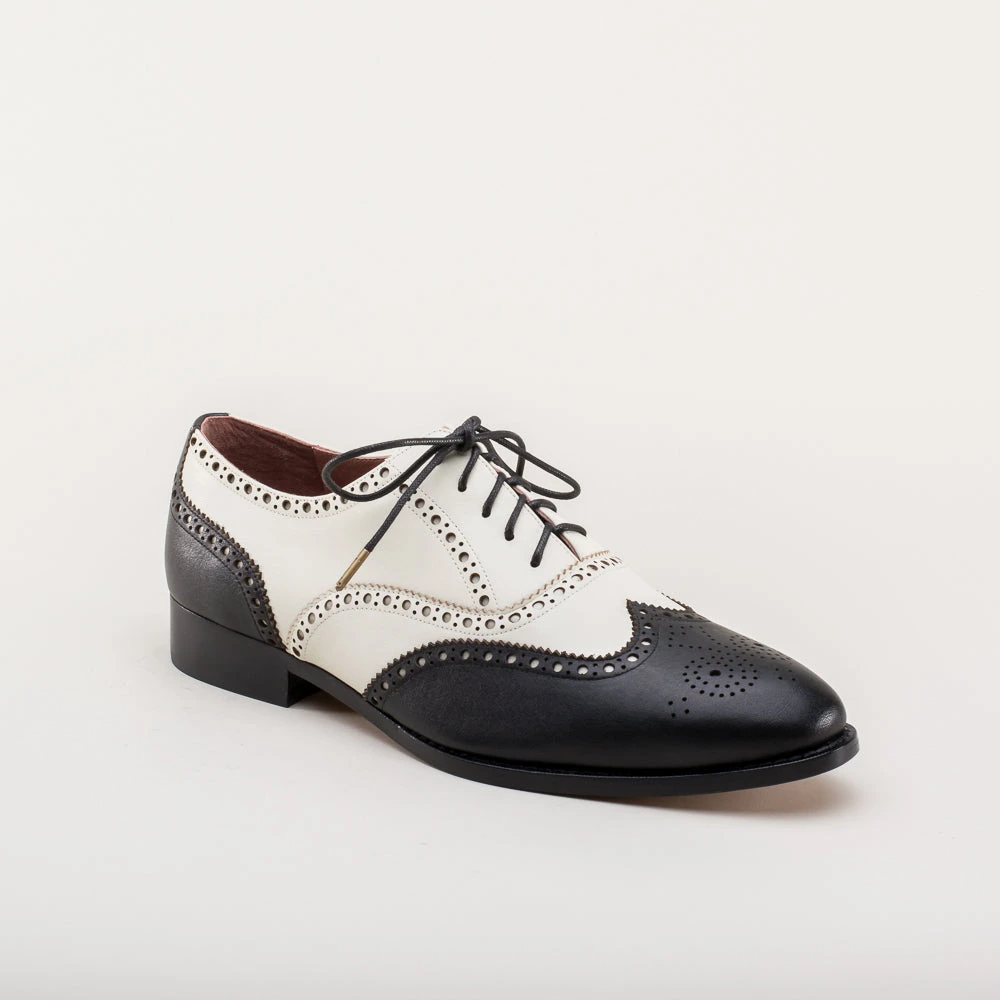 American Duchess Lawrence Men's Vintage Spectator Shoes (Black/Ivory) 3 American Duchess Lawrence Men's Vintage Spectator Shoes (Black/Ivory) - Image 2