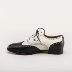 American Duchess Lawrence Men's Vintage Spectator Shoes (Black/Ivory) 18 American Duchess Lawrence Men's Vintage Spectator Shoes (Black/Ivory) -StrideOne Store lawrence mens vintage spectator oxfords black ivory 7