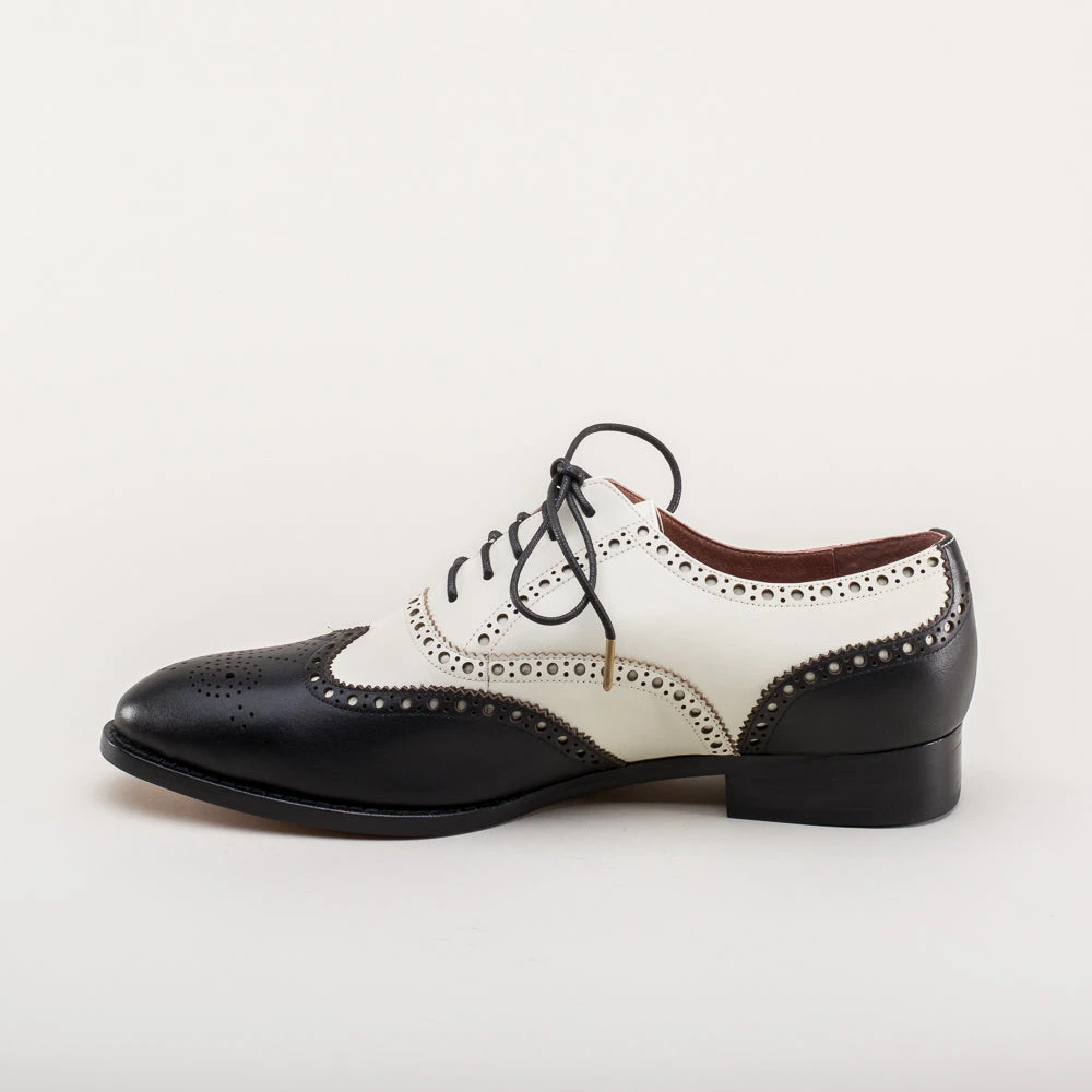 American Duchess Lawrence Men's Vintage Spectator Shoes (Black/Ivory) 8 American Duchess Lawrence Men's Vintage Spectator Shoes (Black/Ivory) - Image 7