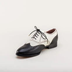 American Duchess Lawrence Men's Vintage Spectator Shoes (Black/Ivory) 19 American Duchess Lawrence Men's Vintage Spectator Shoes (Black/Ivory) -StrideOne Store lawrence mens vintage spectator oxfords black ivory 8