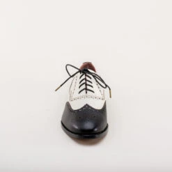 American Duchess Lawrence Men's Vintage Spectator Shoes (Black/Ivory) 20 American Duchess Lawrence Men's Vintage Spectator Shoes (Black/Ivory) -StrideOne Store lawrence mens vintage spectator oxfords black ivory 9