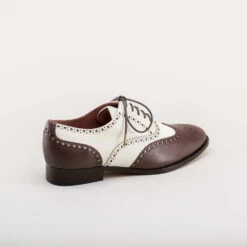 American Duchess Lawrence Men's Vintage Spectator Shoes (Brown/Ivory) -StrideOne Store lawrence mens vintage spectator oxfords brown ivory 4