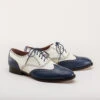 American Duchess Lawrence Men's Vintage Spectator Shoes (Navy/Ivory) 2 American Duchess Lawrence Men's Vintage Spectator Shoes (Navy/Ivory) -StrideOne Store lawrence mens vintage spectator oxfords navy ivory