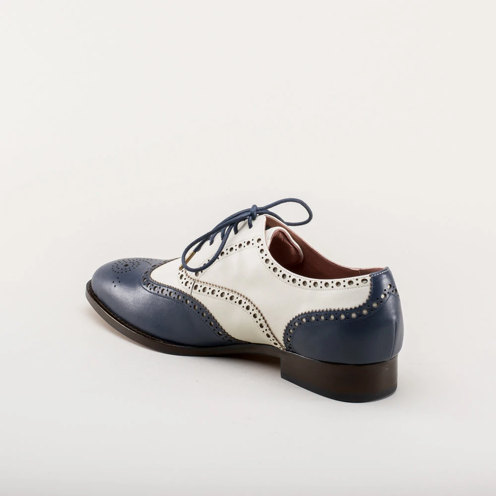 American Duchess Lawrence Men's Vintage Spectator Shoes (Navy/Ivory) 8 American Duchess Lawrence Men's Vintage Spectator Shoes (Navy/Ivory) - Image 6