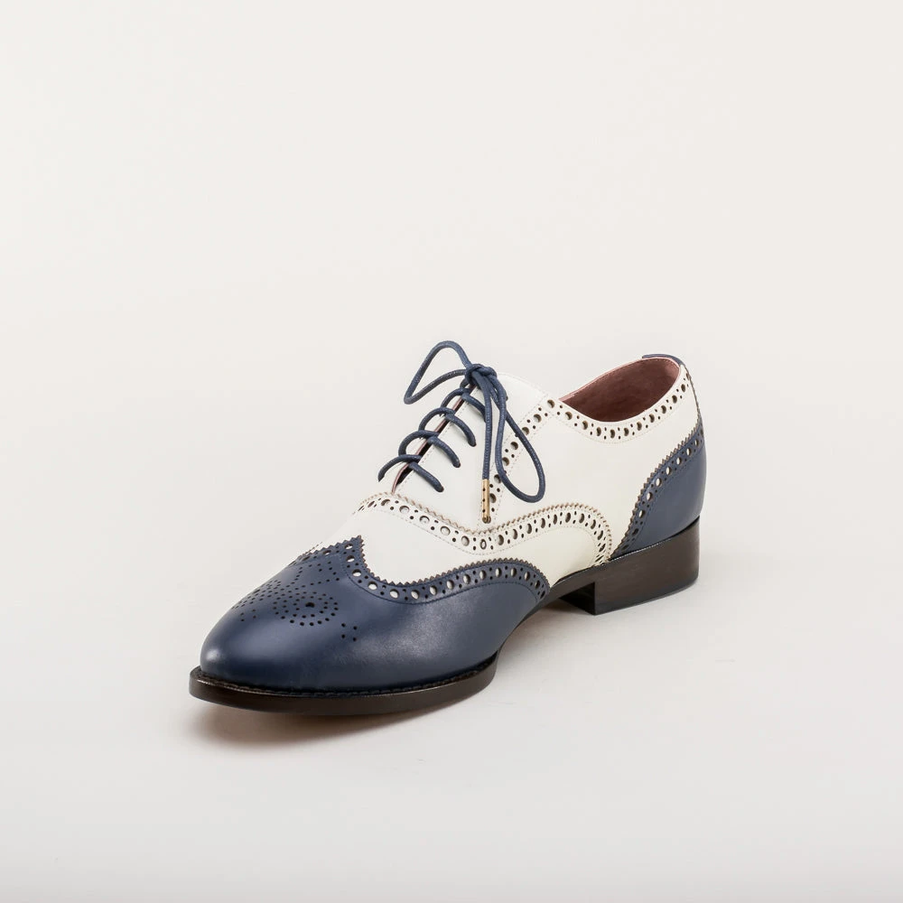 American Duchess Lawrence Men's Vintage Spectator Shoes (Navy/Ivory) 10 American Duchess Lawrence Men's Vintage Spectator Shoes (Navy/Ivory) - Image 8