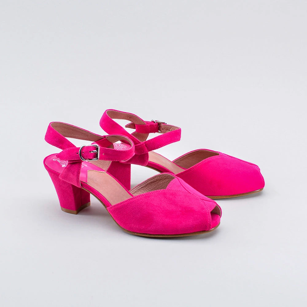 American Duchess Lido Women's Vintage Sandals (Hot Pink) 6 American Duchess Lido Women's Vintage Sandals (Hot Pink) - Image 4