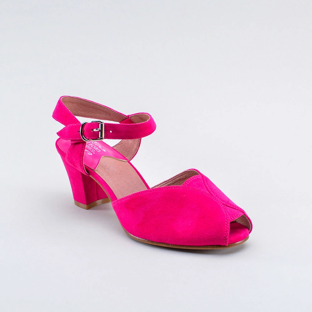 American Duchess Lido Women's Vintage Sandals (Hot Pink) 7 American Duchess Lido Women's Vintage Sandals (Hot Pink) - Image 5