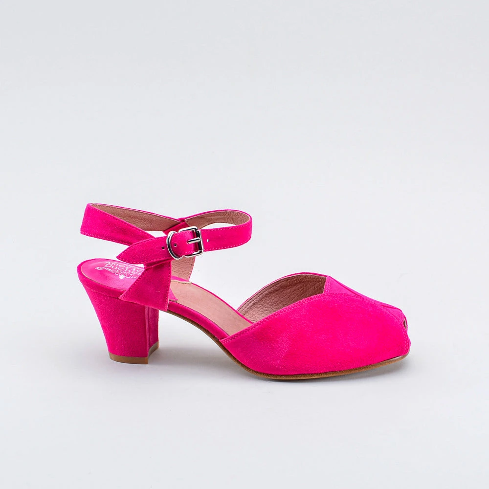 American Duchess Lido Women's Vintage Sandals (Hot Pink) 8 American Duchess Lido Women's Vintage Sandals (Hot Pink) - Image 6