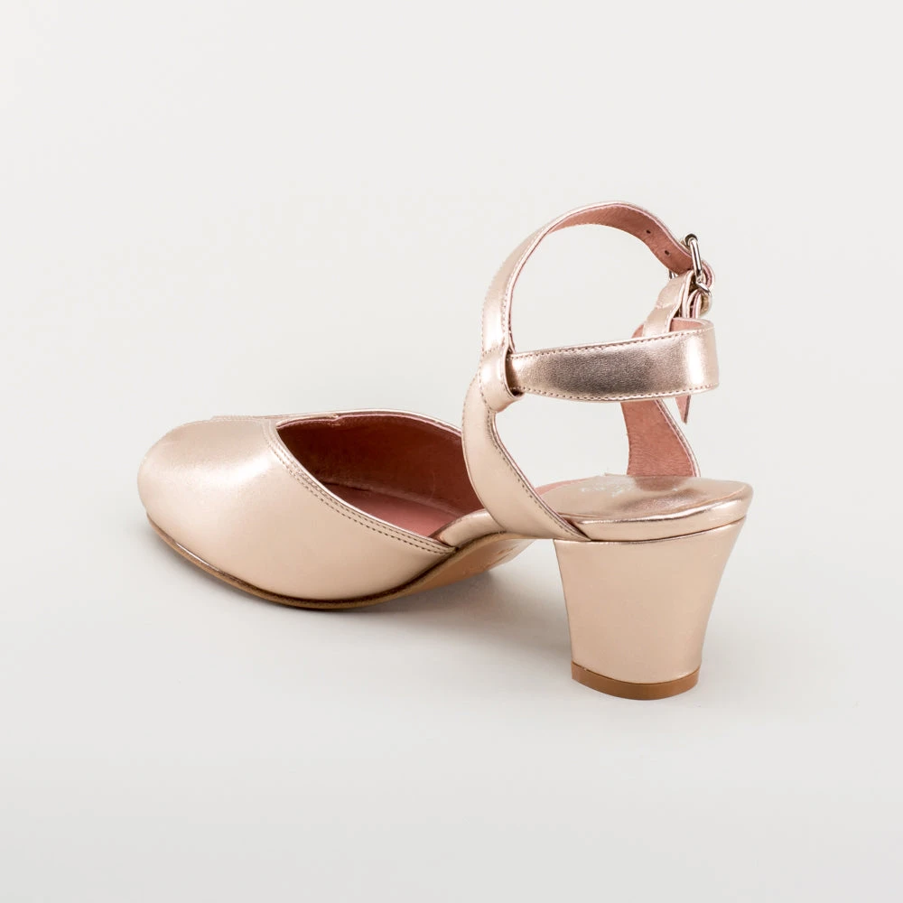 American Duchess Lido Women's Vintage Sandals (Champagne) 11 American Duchess Lido Women's Vintage Sandals (Champagne) - Image 9