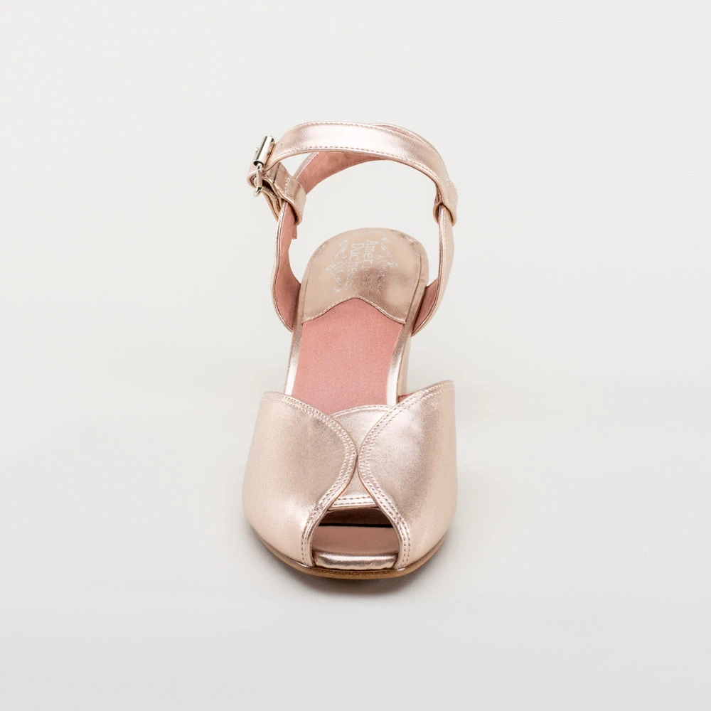 American Duchess Lido Women's Vintage Sandals (Champagne) 14 American Duchess Lido Women's Vintage Sandals (Champagne) - Image 12