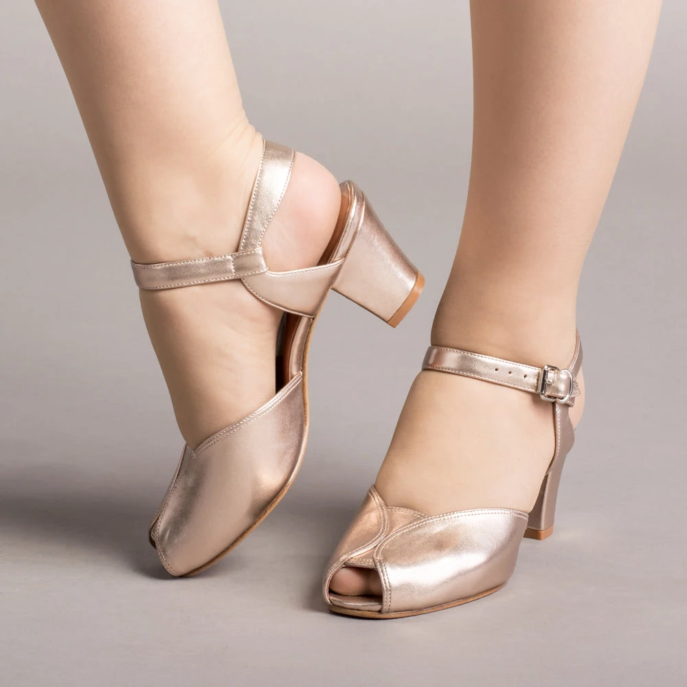 American Duchess Lido Women's Vintage Sandals (Champagne) 4 American Duchess Lido Women's Vintage Sandals (Champagne) - Image 2