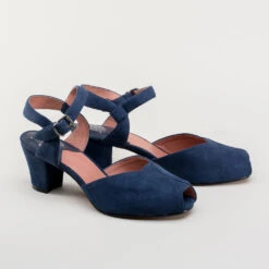 American Duchess Lido Women's Vintage Sandals (Navy) 20 American Duchess Lido Women's Vintage Sandals (Navy) -StrideOne Store lido vintage sandals navy
