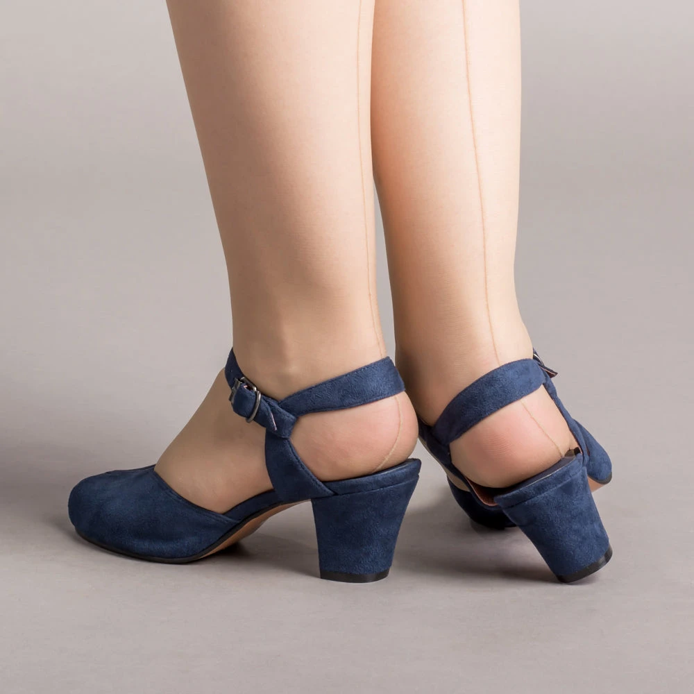 American Duchess Lido Women's Vintage Sandals (Navy) 5 American Duchess Lido Women's Vintage Sandals (Navy) - Image 3