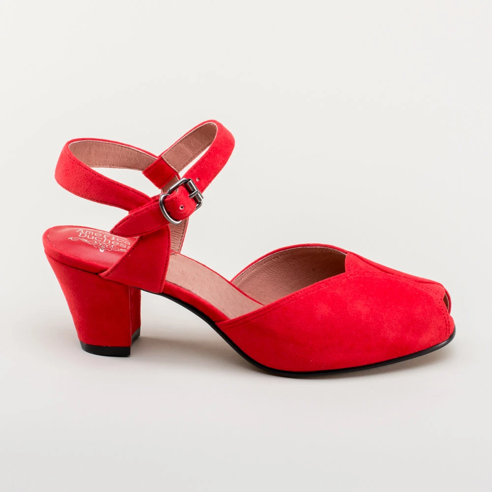 American Duchess Lido Women's Vintage Sandals (Red) 8 American Duchess Lido Women's Vintage Sandals (Red) - Image 6