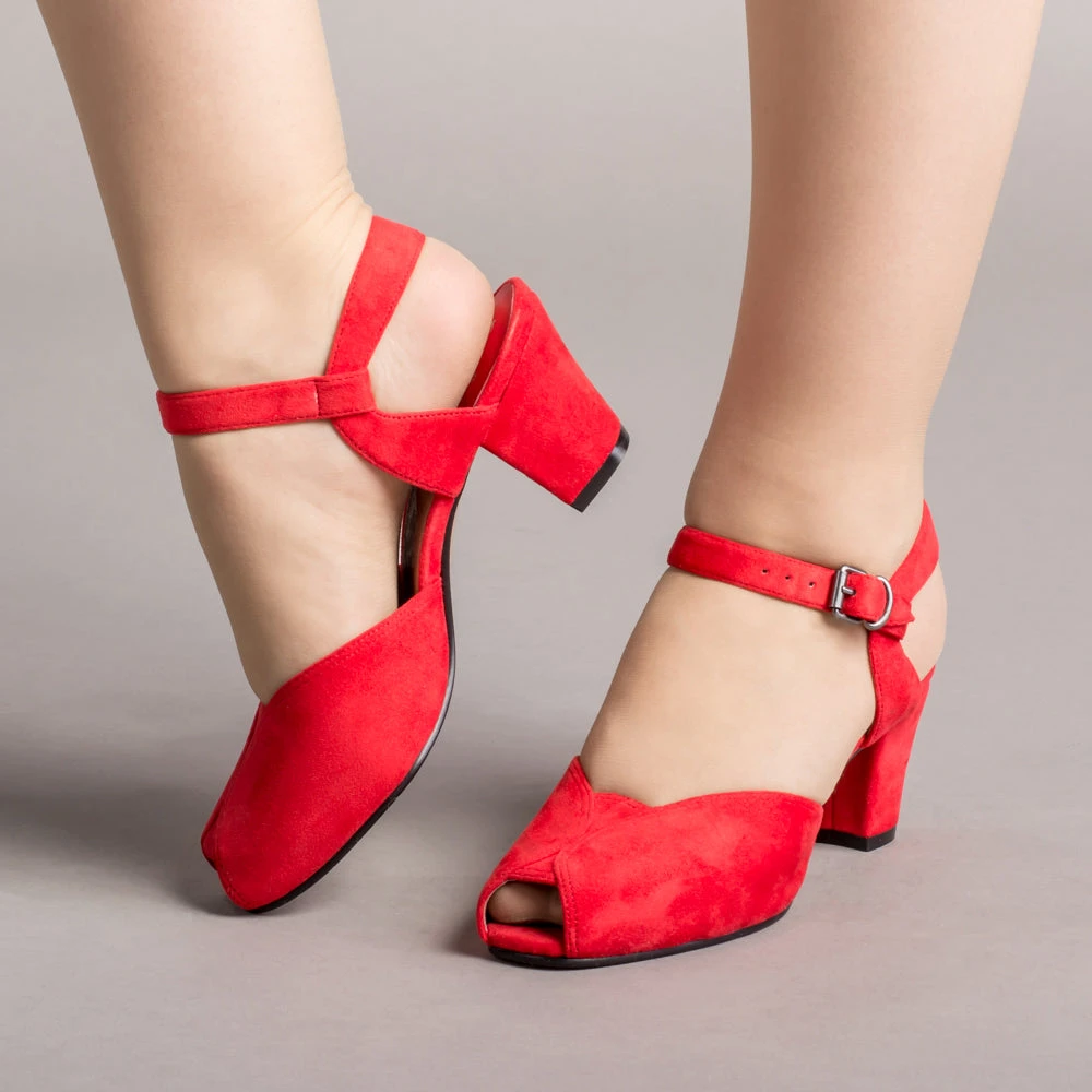 American Duchess Lido Women's Vintage Sandals (Red) 4 American Duchess Lido Women's Vintage Sandals (Red) - Image 2