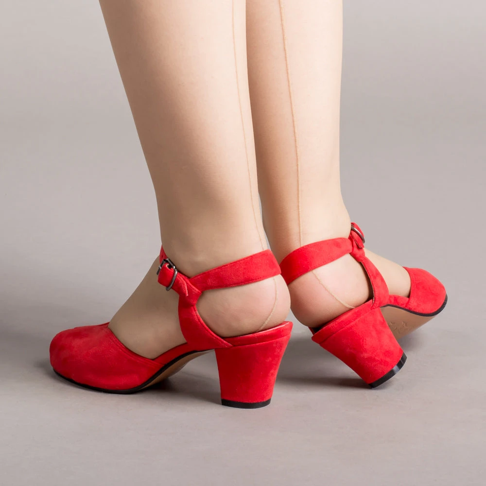 American Duchess Lido Women's Vintage Sandals (Red) 5 American Duchess Lido Women's Vintage Sandals (Red) - Image 3