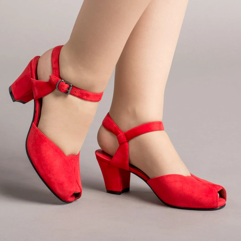 American Duchess Lido Women's Vintage Sandals (Red) 3 American Duchess Lido Women's Vintage Sandals (Red)