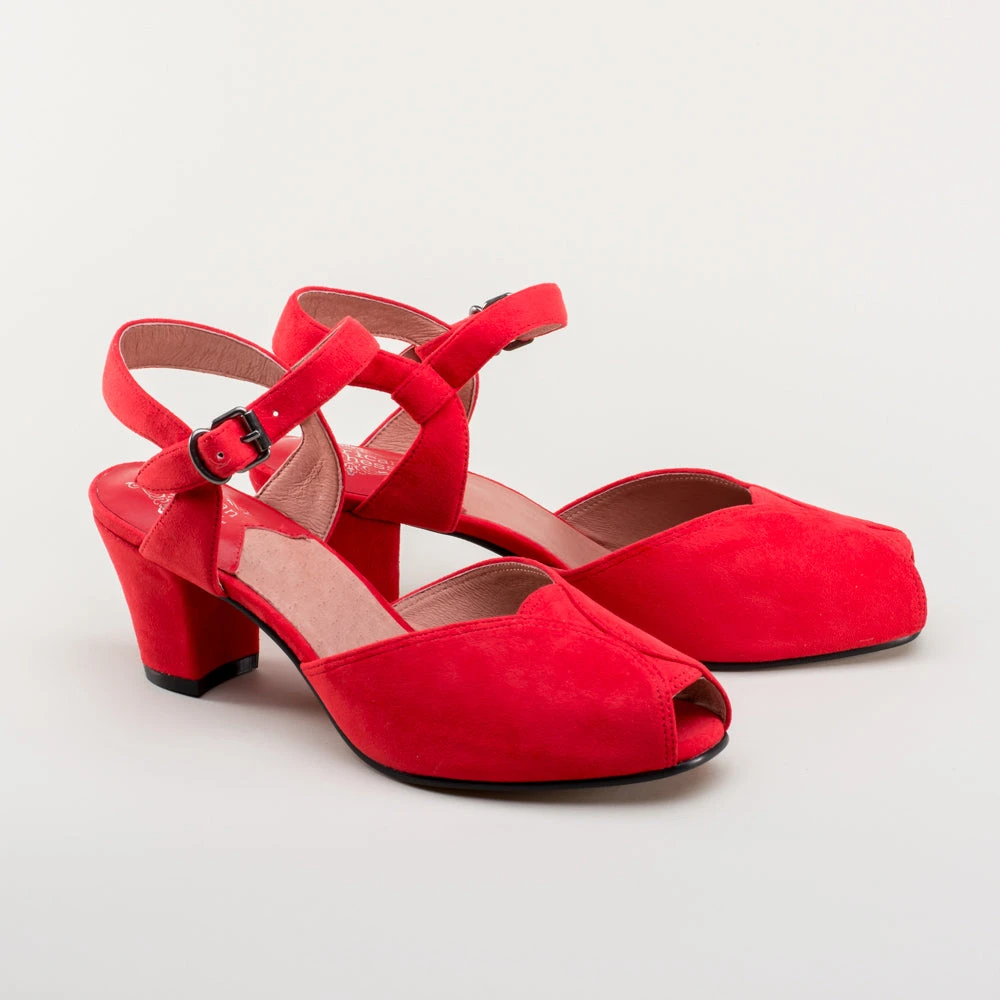 American Duchess Lido Women's Vintage Sandals (Red) 6 American Duchess Lido Women's Vintage Sandals (Red) - Image 4