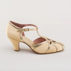 American Duchess Lilith Women's Vintage Flapper T-Straps Wide (Gold/Gold) 22 American Duchess Lilith Women's Vintage Flapper T-Straps Wide (Gold/Gold) -StrideOne Store lilith 1920s flapper shoes gold gold 3 8e3d084f 0974 4635 a802 7f4e45a15e71