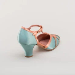 American Duchess Lilith Women's Vintage Flapper T-Straps Wide (Teal/Copper) 22 American Duchess Lilith Women's Vintage Flapper T-Straps Wide (Teal/Copper) -StrideOne Store lilith 1920s flapper shoes teal copper 4 a7952129 e47e 49e4 a41e 5fb816a14592
