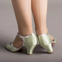 American Duchess Lilith Women's Vintage Flapper T-Straps Wide (Green/Silver) 19 American Duchess Lilith Women's Vintage Flapper T-Straps Wide (Green/Silver) -StrideOne Store lilith 1920s flappers shoes silver green of 3 2b046f3f 3342 45e7 bdcd 26a28e22040c