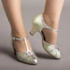 American Duchess Lilith Women's Vintage Flapper T-Straps Wide (Green/Silver) 1 American Duchess Lilith Women's Vintage Flapper T-Straps Wide (Green/Silver) -StrideOne Store lilith 1920s flappers shoes silver green of 5c2fc734 ea7e 4447 9ab8 5efd759628f5