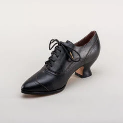 American Duchess Londoner Women's Edwardian Oxfords (Black) -StrideOne Store londoner edwardian oxfords black 8