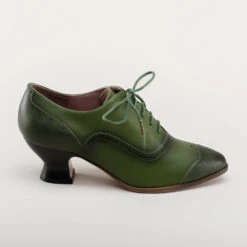 American Duchess Londoner Women's Edwardian Oxfords (Green) 20 American Duchess Londoner Women's Edwardian Oxfords (Green) -StrideOne Store londoner edwardian oxfords green w 3