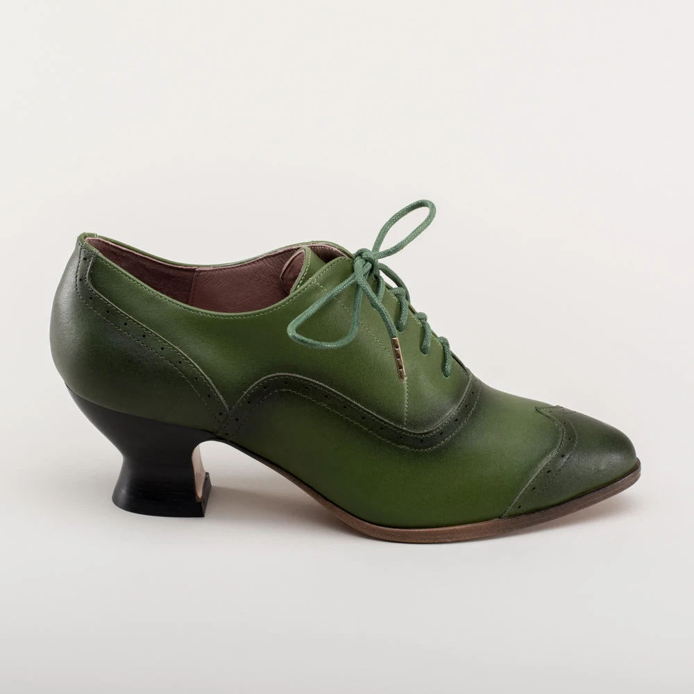American Duchess Londoner Women's Edwardian Oxfords (Green) 7 American Duchess Londoner Women's Edwardian Oxfords (Green) - Image 5