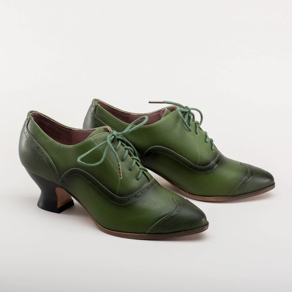 American Duchess Londoner Women's Edwardian Oxfords (Green) 15 American Duchess Londoner Women's Edwardian Oxfords (Green) - Image 13