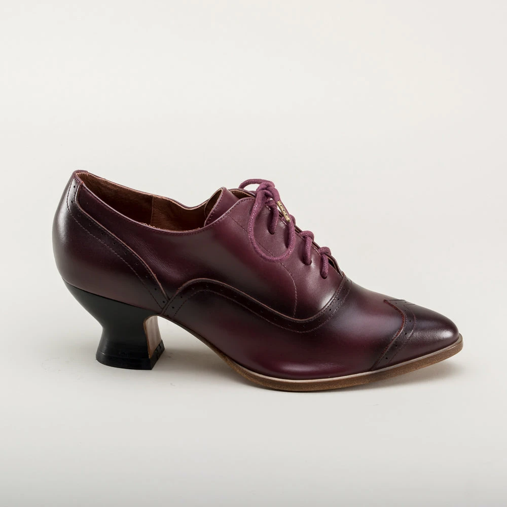American Duchess Londoner Women's Edwardian Oxfords (Cherry) 7 American Duchess Londoner Women's Edwardian Oxfords (Cherry) - Image 5