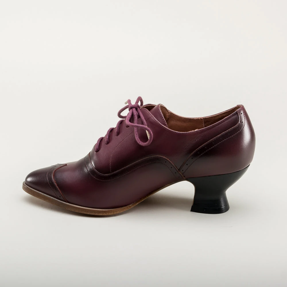 American Duchess Londoner Women's Edwardian Oxfords (Cherry) 11 American Duchess Londoner Women's Edwardian Oxfords (Cherry) - Image 9