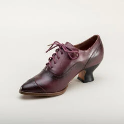 American Duchess Londoner Women's Edwardian Oxfords (Cherry) 24 American Duchess Londoner Women's Edwardian Oxfords (Cherry) -StrideOne Store londoner edwardian shoes cherry 20 w 8