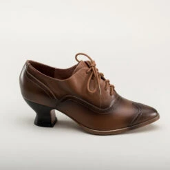 American Duchess Londoner Women's Edwardian Oxfords (Tan) -StrideOne Store londoner edwardian shoes tan 20 w 3