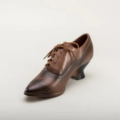 American Duchess Londoner Women's Edwardian Oxfords (Tan) -StrideOne Store londoner edwardian shoes tan 20 w 8